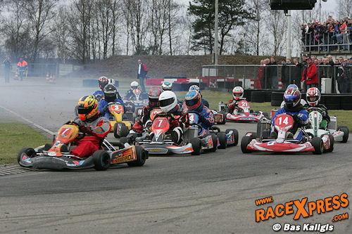 De start van de 125cc Automaat-klasse